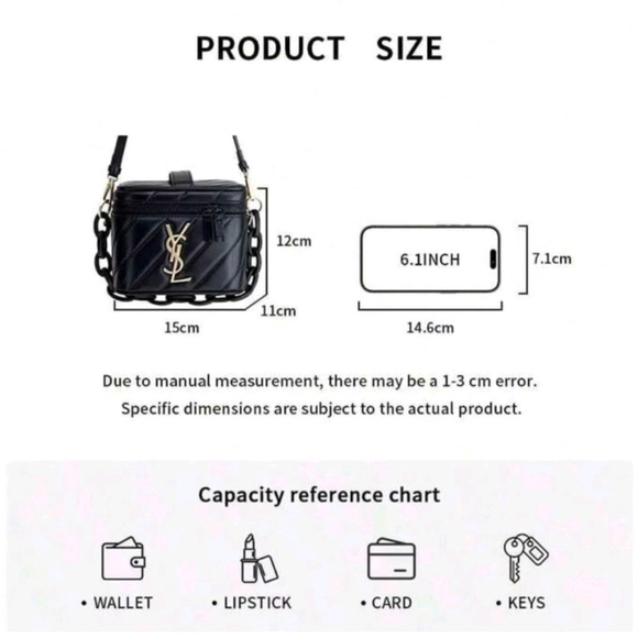 NEW! YSL Yves Saint Laurent Beaute GWP VIP Vanity Case Converted Bag & Box! - Picture 13 of 13